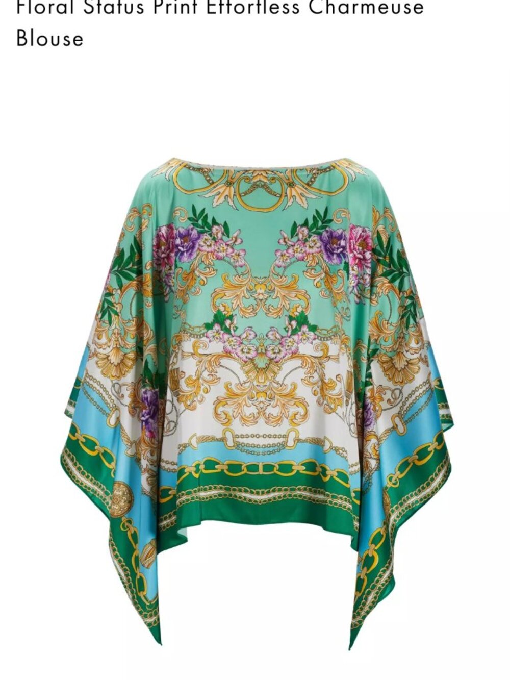 Boston Proper boxy cropped,Kimono style ,boho printed topaz S/M